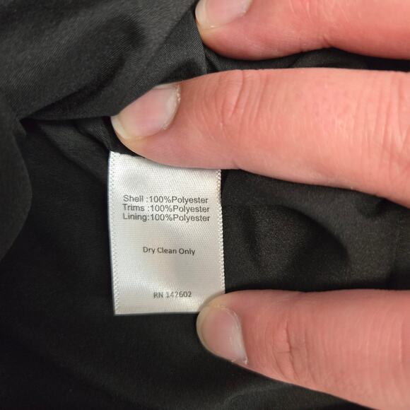 STS Sail to Sable Black Velvet Trim Dress Sz 10 Pleated Split V-Neck Whimsigoth - Picture 6 of 10